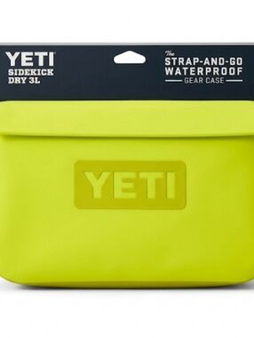 NWT YETI Sidekick Dry 3L Waterproof Gear Case - Firefly Yellow - Limited Edition